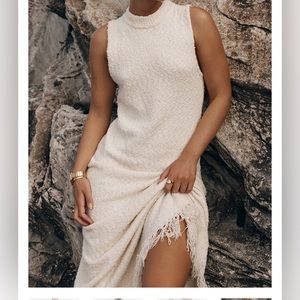 DISSH Dakota Natural High Neck Maxi Dress Size S NWT